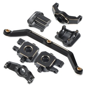 Brass Steering Knuckle C-hub Axle Diff Cover Steering Tie Rod Drive Shaft for 1/18 TRX4M Land Rover <strong>Bronco</strong> Upgrade Parts