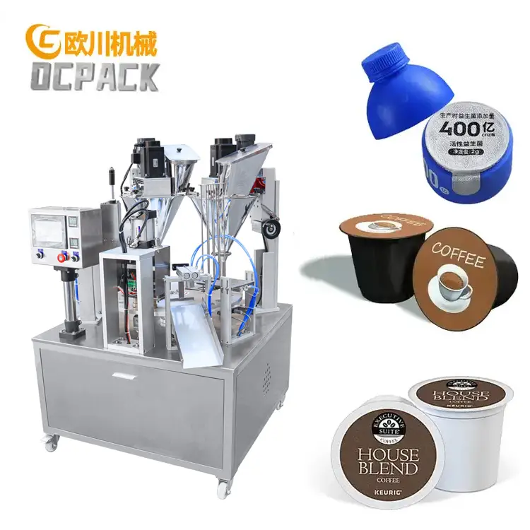 Nespresso mesin pengisi kapsul kopi k-cup kopi mesin pengisi dan penyegel mesin kemasan pod kopi