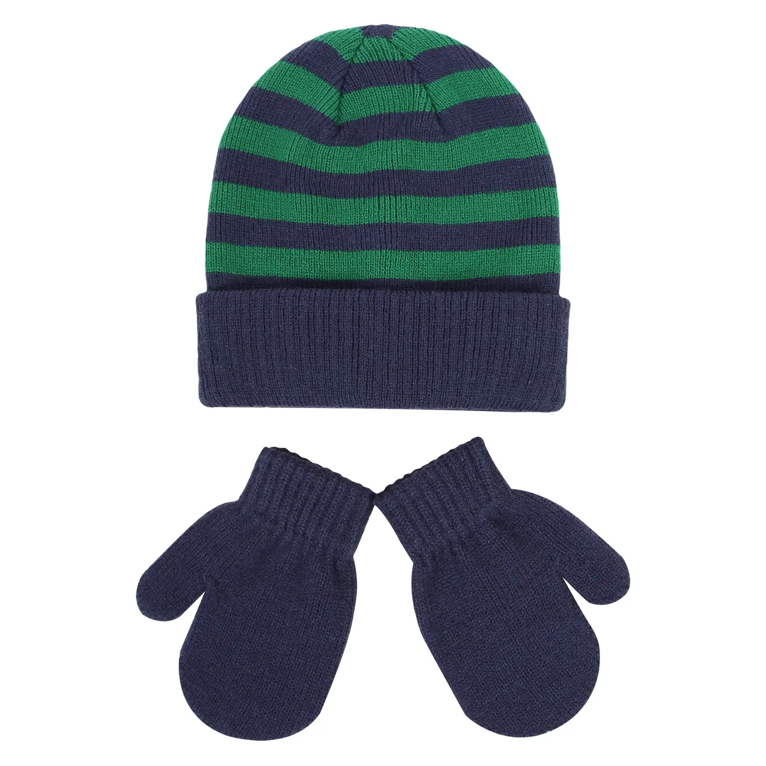 Guanti e cappelli invernali per bambini a buon mercato set guanti a maglia morbida per bambina boy Beanie kids