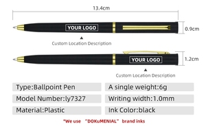 可定制多色圆珠笔，带公司标志塑料品牌钢笔，用于商务会议定制标志印刷 - Product Image 2