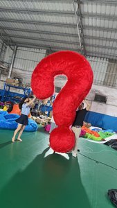 Nghệ Thuật Hiện Đại sáng tạo trang trí dấu hỏi mô hình lông sang trọng Fluffy khổng lồ lớn <span class=keywords><strong>Inflatable</strong></span> chữ WC dấu hiệu cho bữa tiệc sinh nhật - Product Image 5