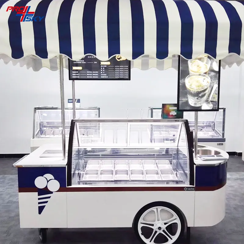 Concessione gelato grazioso carrello per ghiaccioli filippine rimorchio per alimenti in vendita