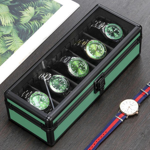 豪华5格槽铝合金展示手表盒旅行手表盒手表手提箱 - Product Image 6