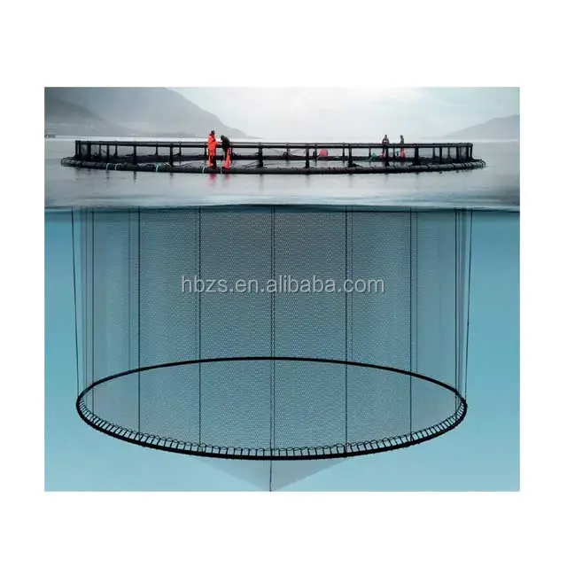 Haute qualité hdpe aquaculture pisciculture flottant net cages équipement pour tilapia cages de pêche 10m