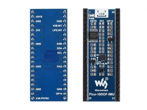 Waveshare per Raspberry Pi Pico a bordo ICM20948 e LPS22HB Chip 10-DOF modulo sensore IMU - Product Image 5