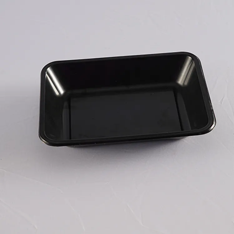Wkai CPET Contenedores de transporte caliente Desechables Negro Microondas To Go Pp CPET Plato de plástico Preparación de comidas Bandejas de embalaje de alimentos con C