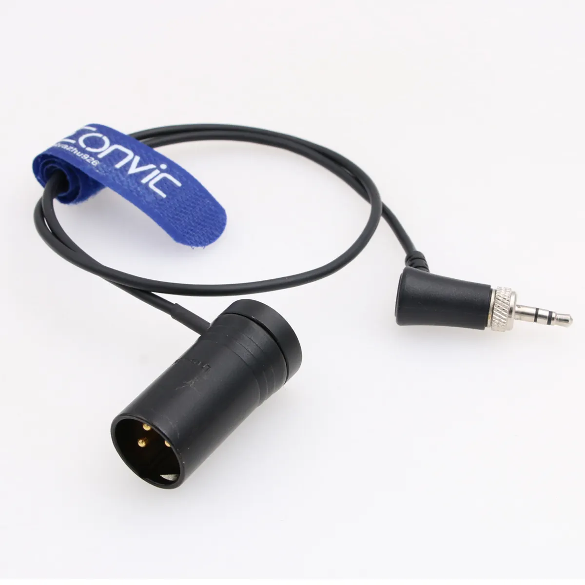 Low-Profile Mini-XLR 3-Pin Male to 3.5mm TRS to TA3F Output Cable for Sennheiser EK 2000 Receiver to Sound Devices 633 688 664