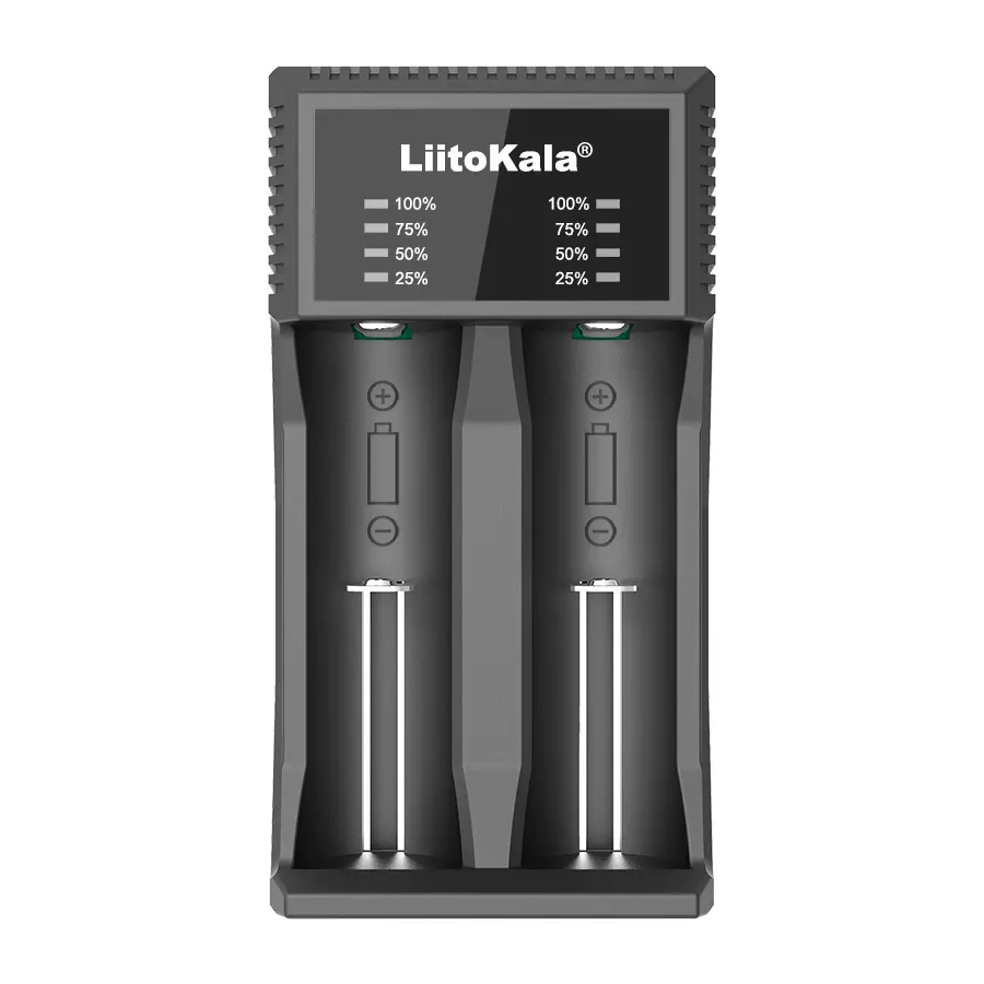 Original Factory Liitokala Charger 2 Slots Lii-C2 Smart Charger For Li-ion Rechargeable Battery cells