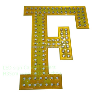 FOOD SHOP Capital Letters <strong>Led</strong> Sign Board 35cm, Ip67 Aluminum <strong>PCB</strong> Convex Lens RGB Color DC12V 30W 5050 <strong>Led</strong> Module - Product Image 2