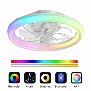 Ventiladores de techo XD274 RGB con luces y control remoto, luz de ventilador LED con altavoz, regulable sin escalonamientos y 6 velocidades - Product Image 4