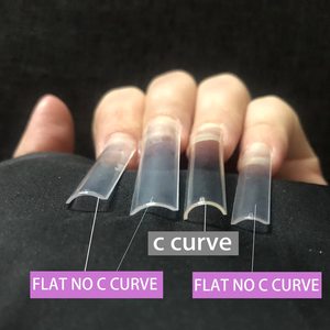 הסיטונאי לא C עקומת הציפורן טיפים תיבת חצי מלא כיסוי xxxxl ארוך צרפתית מרובעת ברור abs לחץ אקרילי על טיפים