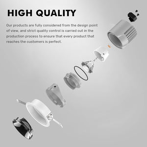 Đèn <span class=keywords><strong>LED</strong></span> âm trần tròn hiện đại bằng nhôm chống chói 12W-40W có thể điều chỉnh với đèn chiếu điểm COB - Product Image 4