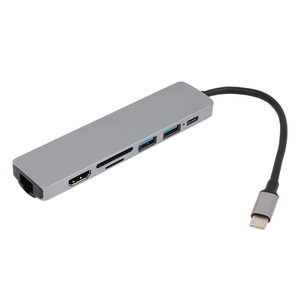 VCOM 7-in-1 USB-Erweiterungs dock für Computer USB C Hub mit HDMI 4K TF SD-Kartenleser USB 3.0 Daten RJ45 Ethernet PD 60W - Product Image 1