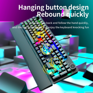 Teclado mecánico GK515 retroiluminado RGB de siete colores, interfaz USB barata para Aprendizaje de oficina y juegos de computadora de tableta - Product Image 5