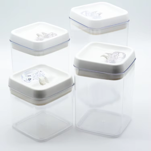 500ML储物盒中国制造商批发定制徽标塑料隔层带锁储物盒 - Product Image 4