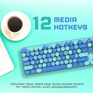 2025 LW Blue Wireless Keyboard and Mouse Set 2,4G Mouse Keyboard OEM Factory - Product Image 3
