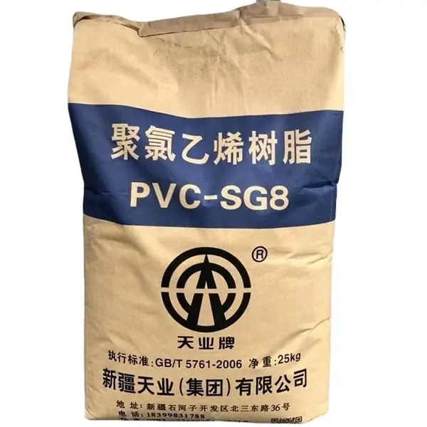 ผู้ผลิตราคาพลาสติกวัตถุดิบ Virgin PVC เรซิ่น SG3 K70 SG5 K67 SG8 K58 Pvc เรซิ่นผงสําหรับผลิตภัณฑ์ PVC