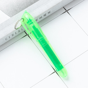Nuovo arrivo evidenziatore in plastica trasparente con Clip portachiavi Logo personalizzato Color caramella Mini penna evidenziatore - Product Image 2
