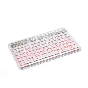 Teclado de ordenador inalámbrico Tablet PC Bluetooth teclado transparente teclado de tijera fina de Metal con retroiluminación LED para pestañas de Ipad - Product Image 4