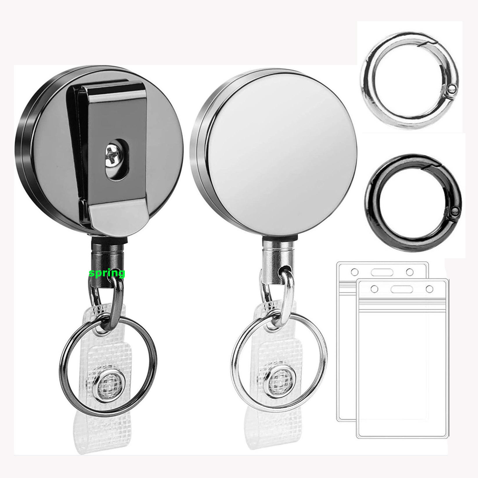 Badge gris/argent + porte-carte d'identité