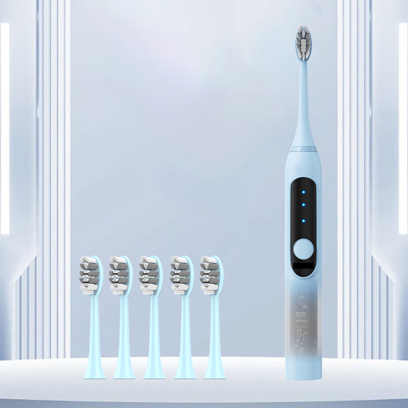 Bleu 1 manche 5 têtes de brosse