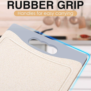 Khuyến mại giá mỏng nhựa cắt Board thiết lập cao su tổng hợp rơm lúa mì cho nhà bếp cắt khối - Product Image 5