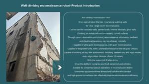 روبوت جاسوس AI لسقف ممتز عالي الضغط لتسلق الجدار لجميع أسطح الجدران تنصت فحص أمني مركبة زاحفة - Product Image 2