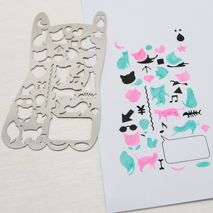 Journalling Scrapbooking Tool Silver Stainless Steel <strong>Etching</strong> Template Bookmark <strong>Custom</strong> Metal Planner <strong>Stencil</strong>