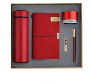 Günlüğü dizüstü iş hediye kutu seti ile kalem ve vakum kupa ile USB bellek ve Bluetooth ses için özel kurumsal hediye seti - Product Image 1