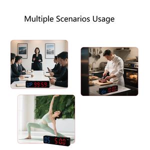 נייד גדול הוביל תצוגה דיגיטלית מוסך כושר שעון כושר מרובה מצב שעון בית מטבח שעון אלקטרוני - Product Image 6
