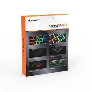 JERTECH GK10 35 Keys Ergonomic Multicolor Backlit Usb Wired Game <strong>Keypad</strong> Left One Hand Mini Gaming <strong>Keyboard</strong> - Product Image 2