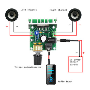Taidacent Digital tablero de amplificador de potencia Dual 15W DC12V Clase AB TDA7297 amplificador estéreo de placa de circuito XH-A271 amplificador analógico - Product Image 6