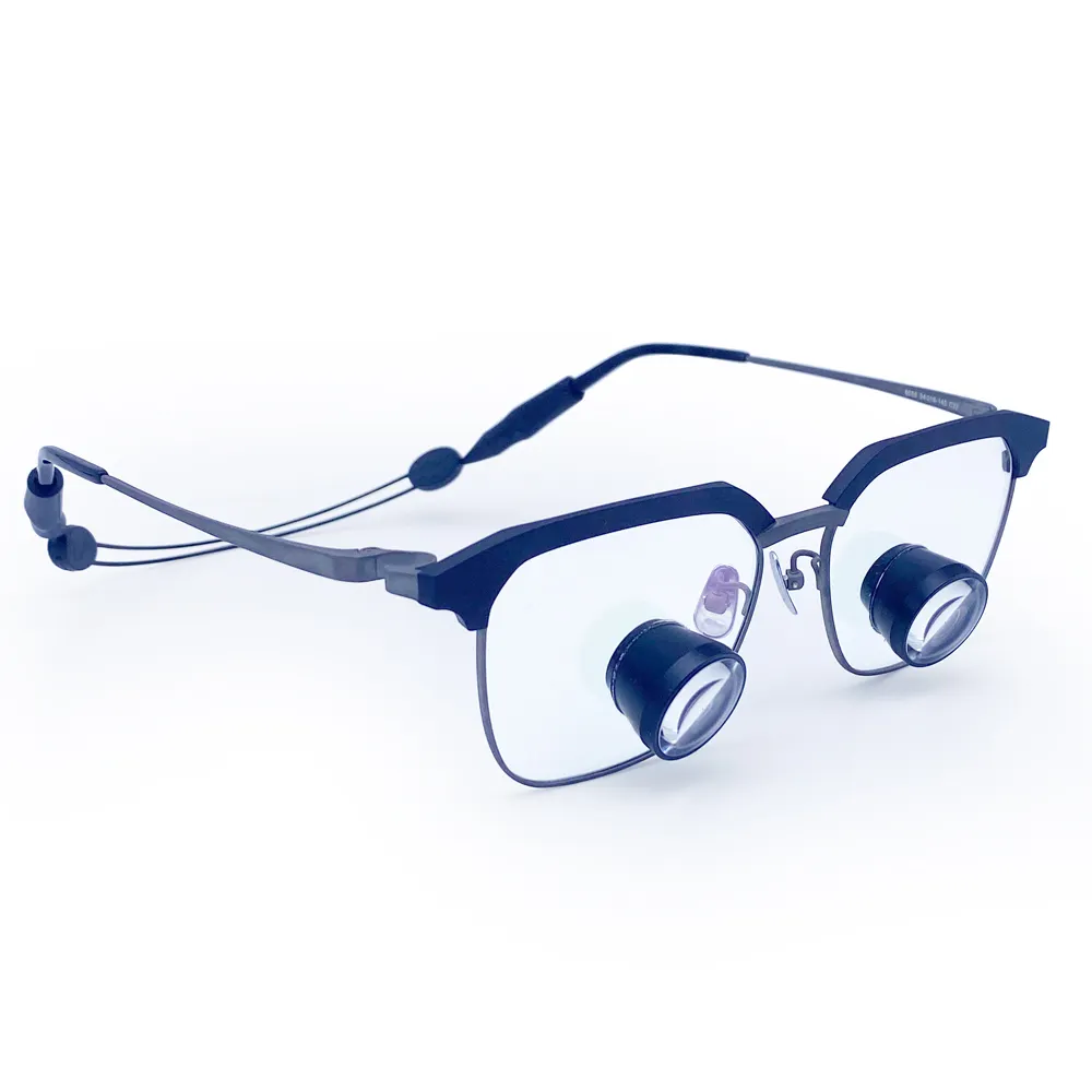نظارة تكبير Chenwei لاسلكية مزودة بمصباح LED أمامي محمولة لجراحة الأسنان وإجراءات الطبية لطباعة الحيوانات الأليفة بثنيتين