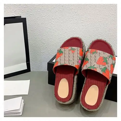 뜨거운 sele 디자이너 로고 샌들 유명 브랜드 디자이너 자수 플랫폼 신발 슬리퍼 슬라이드