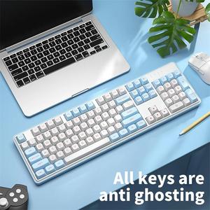 ZT104垫片结构机械Kevboard 104键键盘类型-C USB支持热插拔发光二极管背光游戏键盘 - Product Image 3