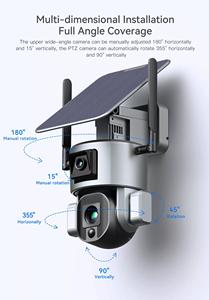 กล้องรักษาความปลอดภัยภายนอก10X ซิมการ์ด4K กล้อง CCTV เลนส์คู่ระบบกล้องวงจรปิด4G พลังงานแสงอาทิตย์ - Product Image 6