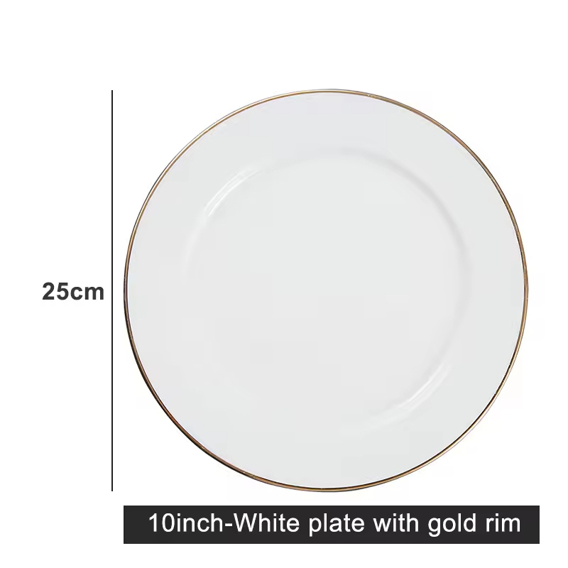 Assiette blanche de 10 pouces