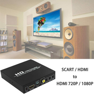 SCART/ HDMI a HDMI, convertidor SCART a HDMI Adaptador de audio de video HD con salida de audio coaxial de 3,5mm para escalador de video PAL/NTSC - Product Image 2