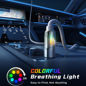 4 in 1 LED çoklu USB şarj kablosu 240W 30W 12W 3A hızlı şarj şarj kablosu ile LED ışık akan USB tip C kablo - Product Image 4