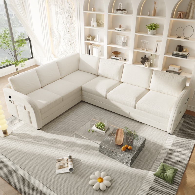 Beige/White