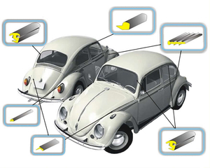 Hengcheng tùy chỉnh cổ điển cửa xe cửa sổ con dấu cao su cổ điển xe cao su bộ phận thời tiết dải - Product Image 4