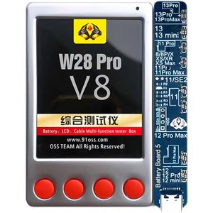 バッテリーテスターOSS W28 Pro V8 LCDスクリーンTrue Tone修理プログラマー7-15ProMax USBケーブルヘッドフォンテスト - Product Image 1