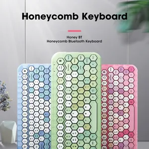2,4G inalámbrico colorido panal teclado y ratón Combo Laptop para iPad Tablet Computer