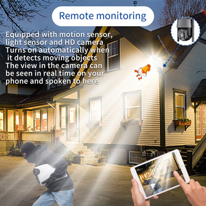 אור מצלמה אבטחה סולארית אור-5mp wifi, ip65 עמיד למים, גילוי תנועה, הוביל מנורת קיר גינה לשימוש חיצוני