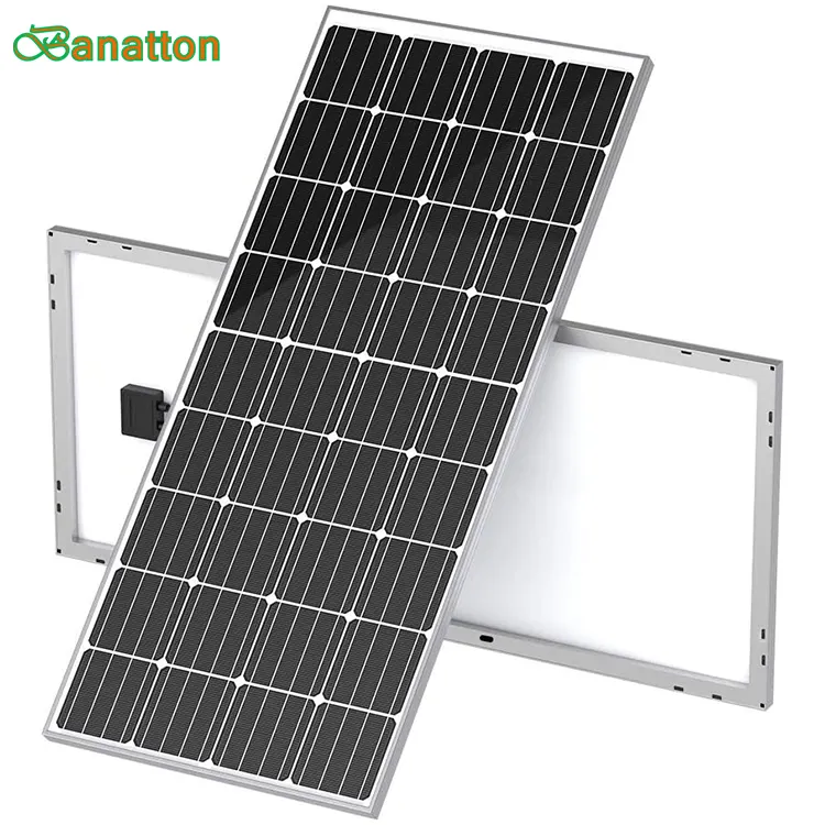 Pannello solare 12 volt caricabatterie monocristallino a celle solari Banatton 150 watt sistema solare domestico 3.2mm vetro temperato 25 anni