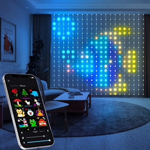 RGB 400 LED cortina de luz que cambia de Color DIY decoración de fondo para dormitorio sala de estar para interior IP44 para vacaciones de Navidad