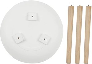 圆形嵌套桌一套2张白色边桌咖啡茶几 - Product Image 2