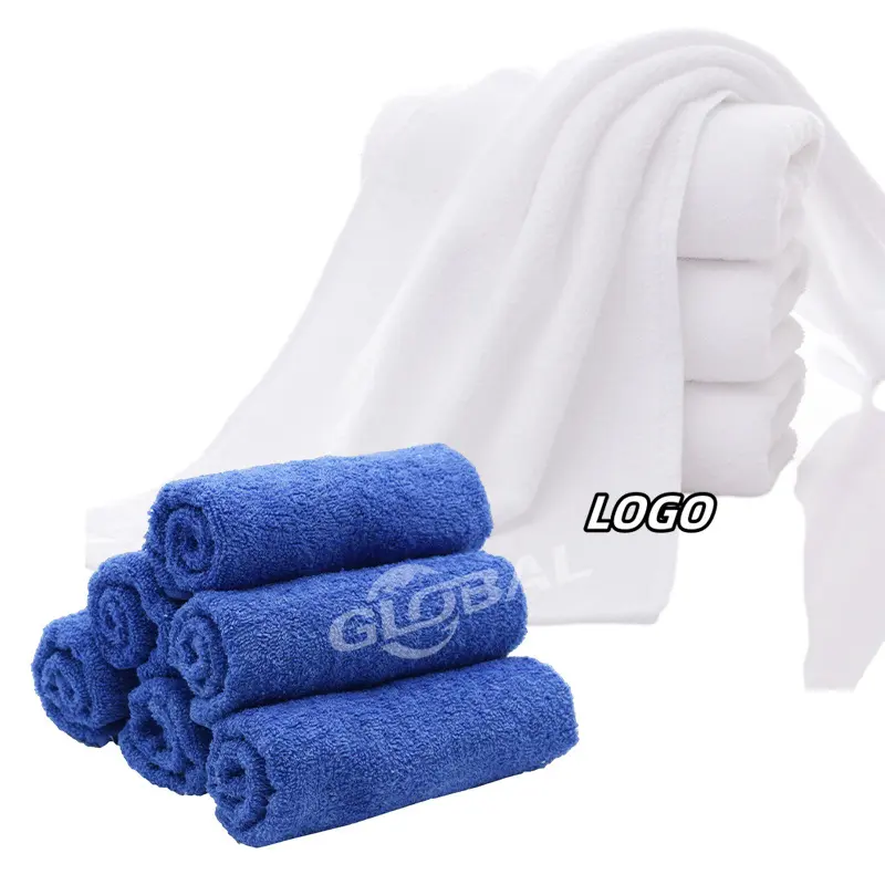 Zachte 100% Bamboe Katoenen Handdoek Custom Logo Klassieke Effen Thuis Bamboe Gezicht Badhanddoeken Set Voor Strand Gym Spa Geschenkdoos