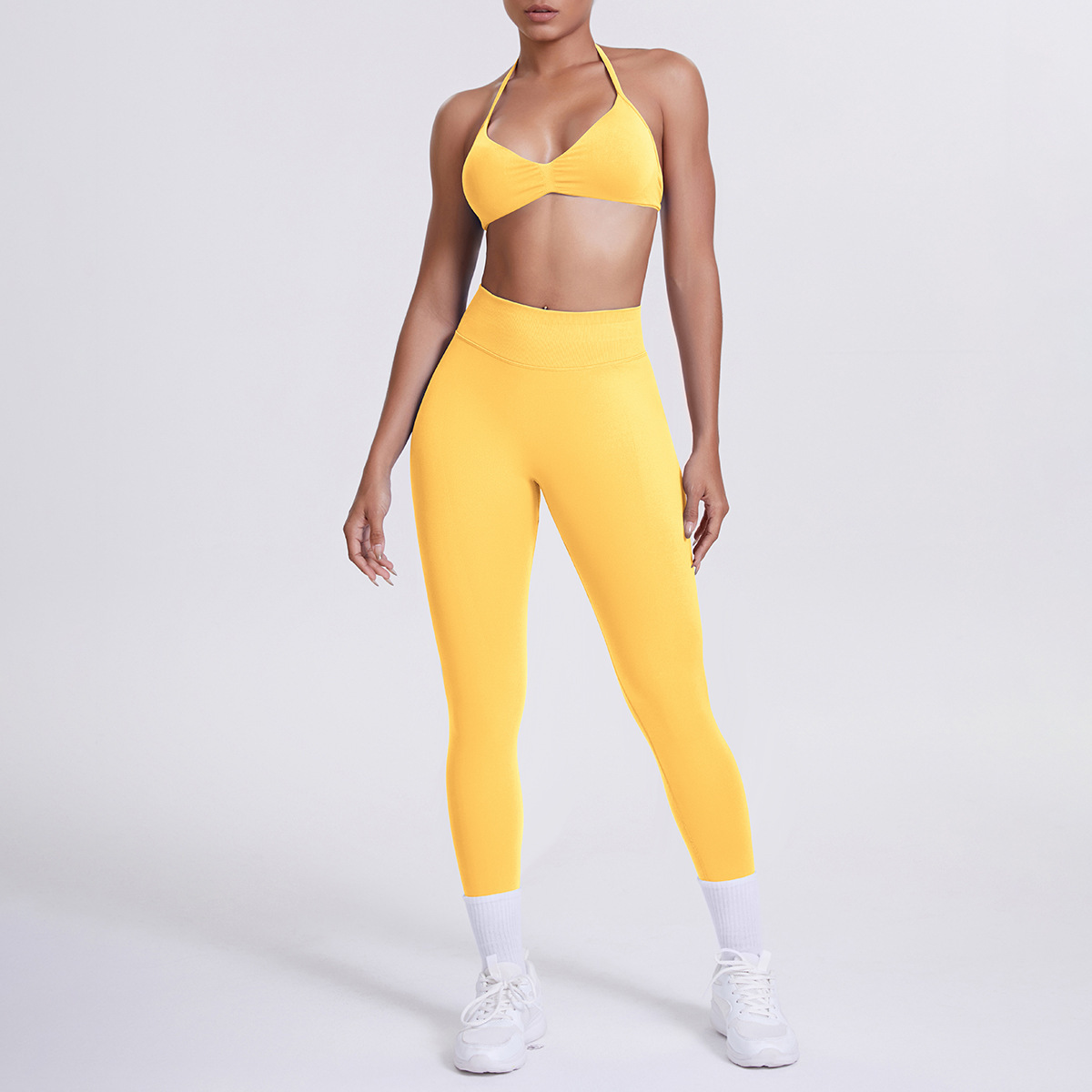 Conjunto de sujetador y pantalón - amarillo