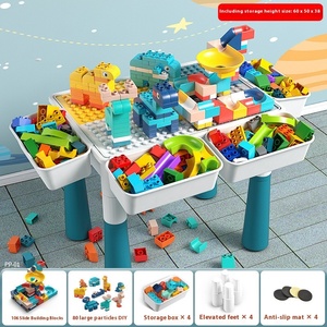 Büyük parçacık çok fonksiyonlu bina masa Lego çocuk eğitim için uyumlu plastik oyuncak monte çok amaçlı - Product Image 4